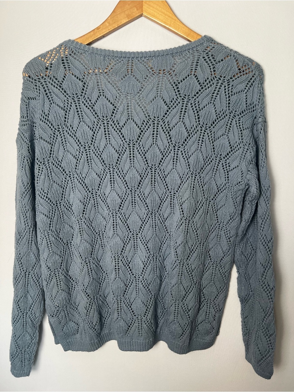 Peace Love World Women’s Blue Knit Boho Sweater Small - Picture 5 of 7